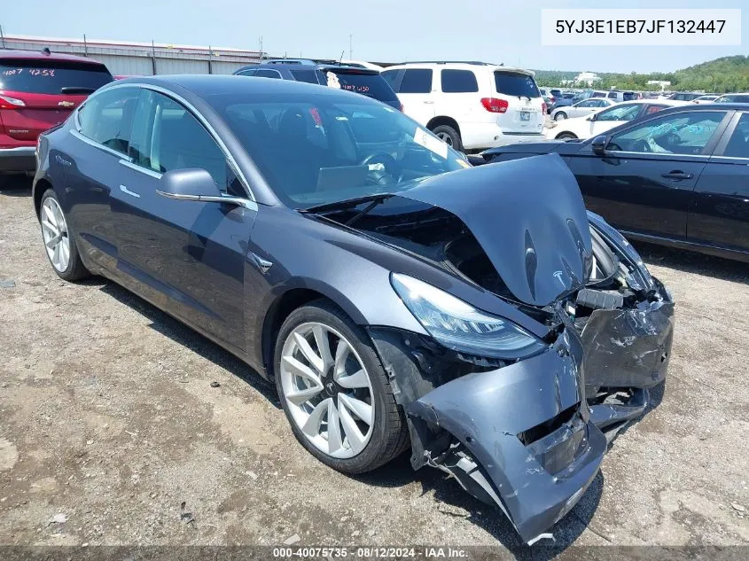 2018 Tesla Model 3 Long Range/Performance VIN: 5YJ3E1EB7JF132447 Lot: 40075735