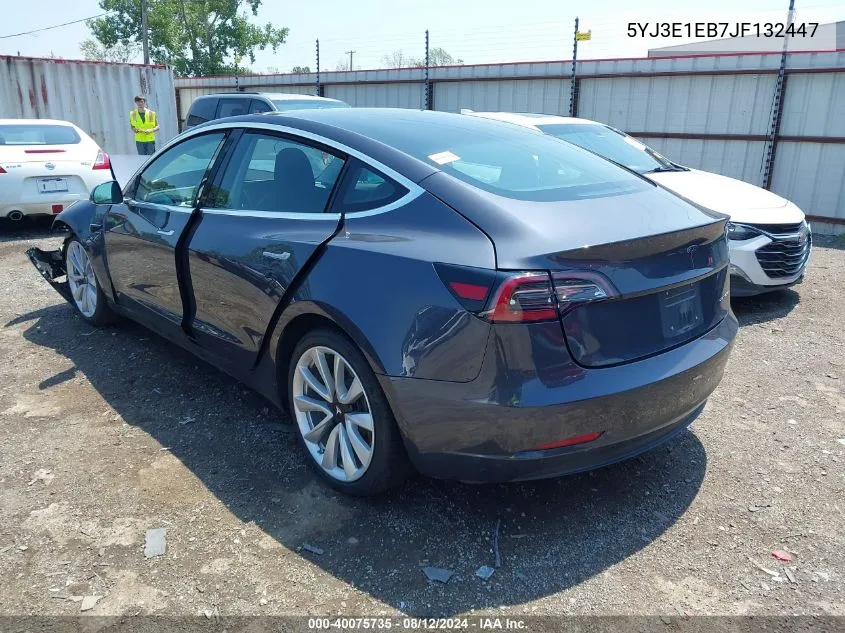 2018 Tesla Model 3 Long Range/Performance VIN: 5YJ3E1EB7JF132447 Lot: 40075735