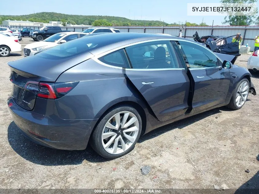 2018 Tesla Model 3 Long Range/Performance VIN: 5YJ3E1EB7JF132447 Lot: 40075735