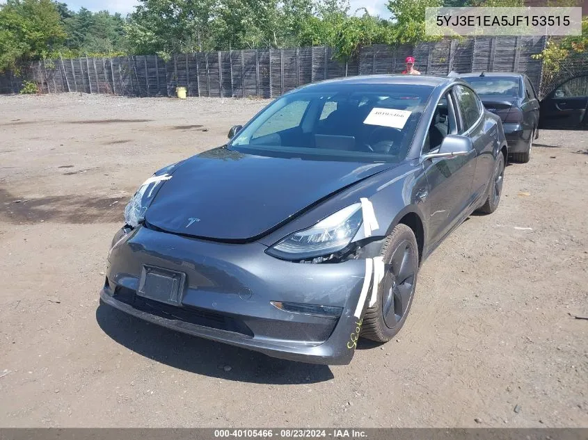 2018 Tesla Model 3 VIN: 5YJ3E1EA5JF153515 Lot: 40105466