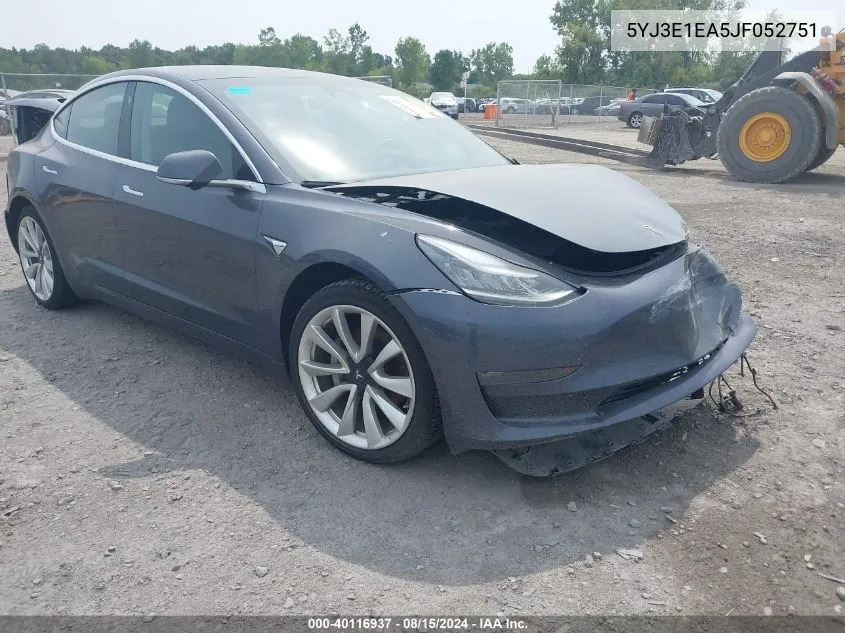 5YJ3E1EA5JF052751 2018 Tesla Model 3 Long Range/Mid Range