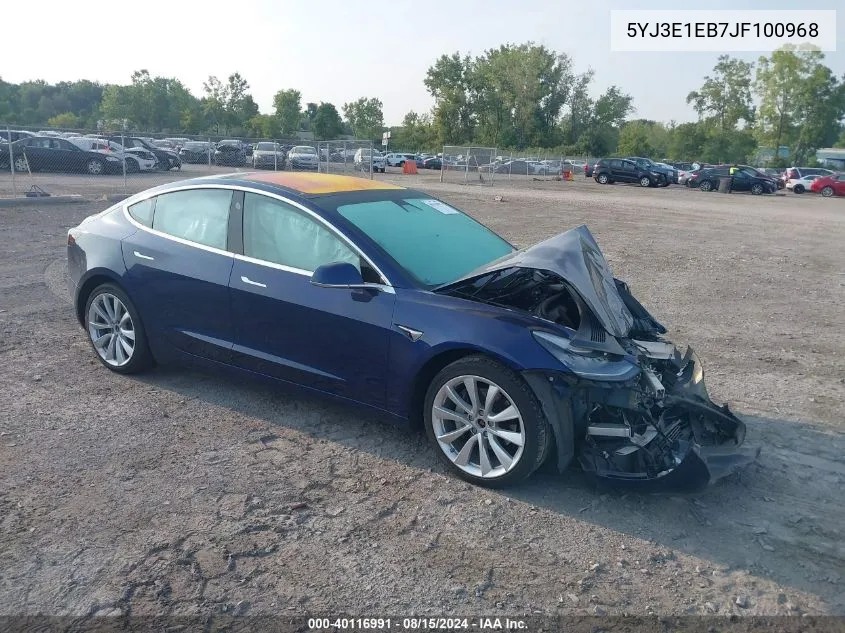 5YJ3E1EB7JF100968 2018 Tesla Model 3 Long Range/Performance