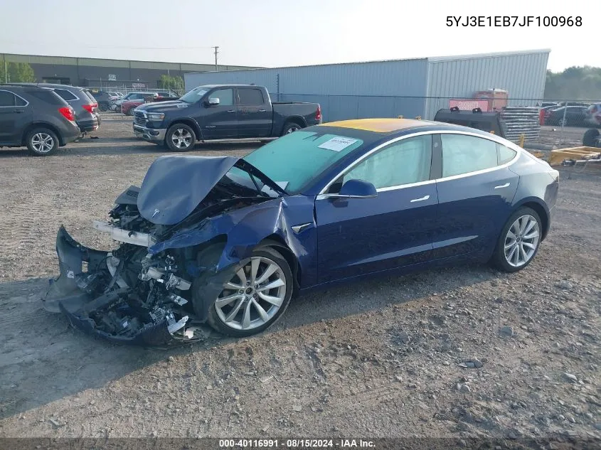 5YJ3E1EB7JF100968 2018 Tesla Model 3 Long Range/Performance