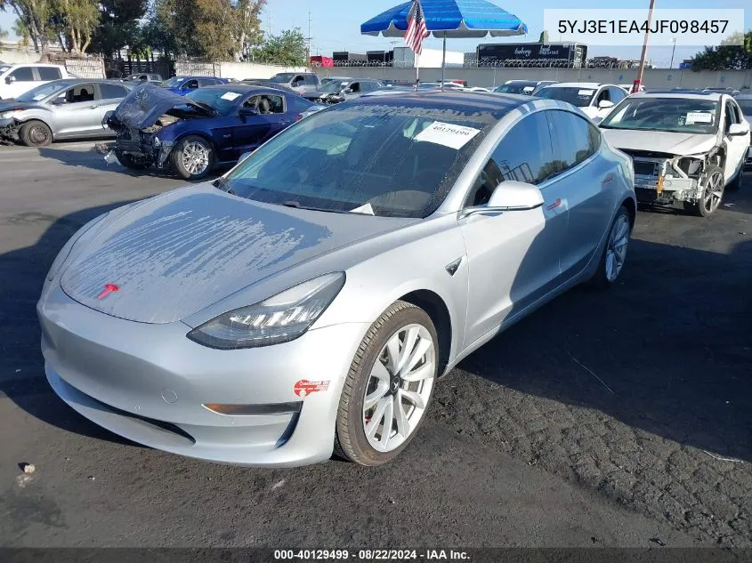 5YJ3E1EA4JF098457 2018 Tesla Model 3 Long Range/Mid Range