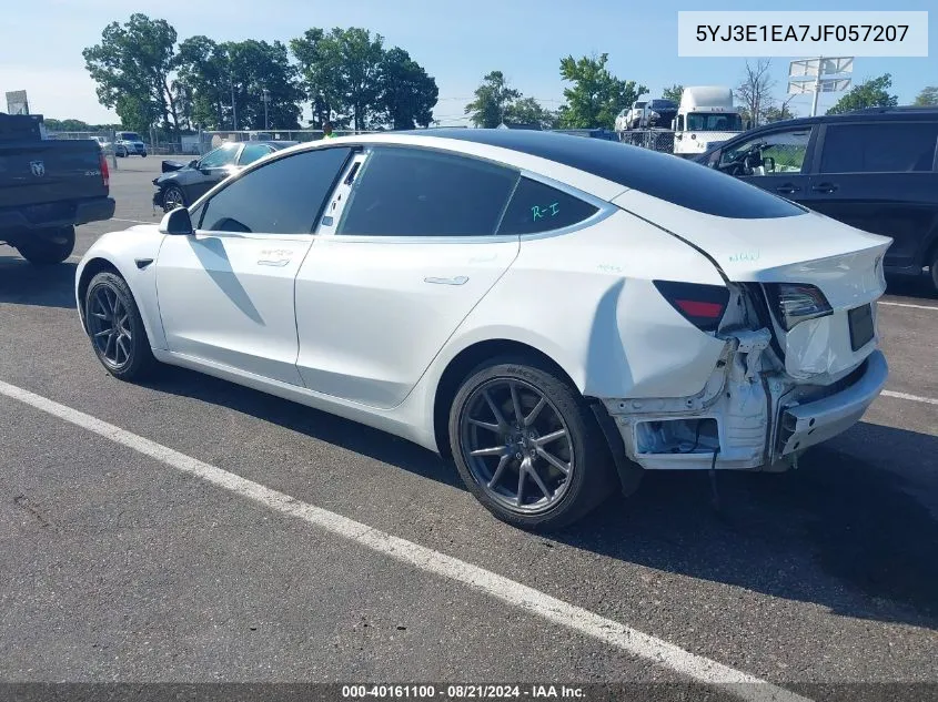 2018 Tesla Model 3 VIN: 5YJ3E1EA7JF057207 Lot: 40161100