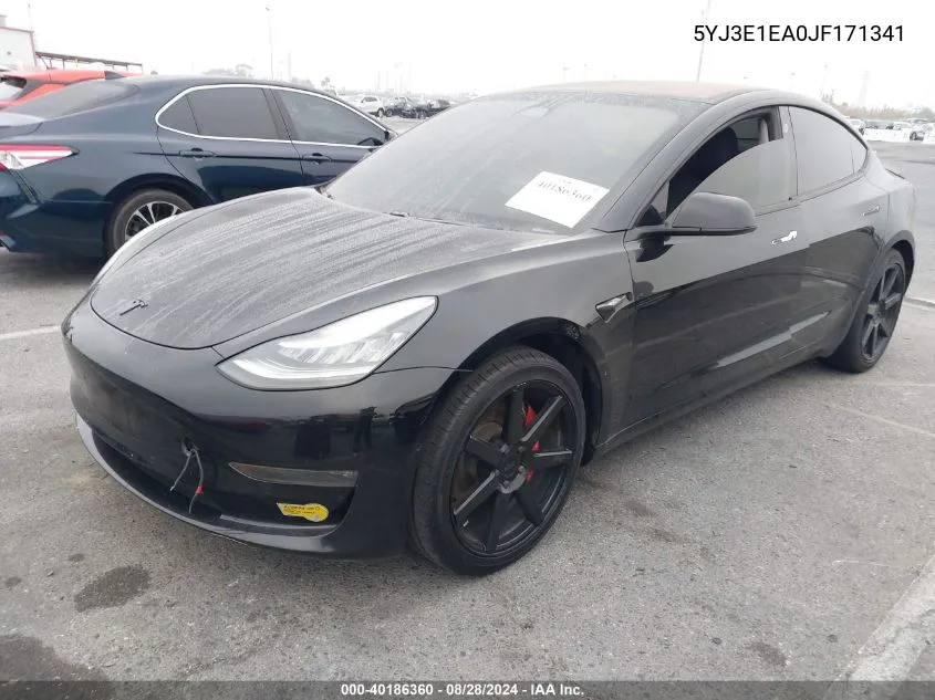 5YJ3E1EA0JF171341 2018 Tesla Model 3 Long Range/Mid Range