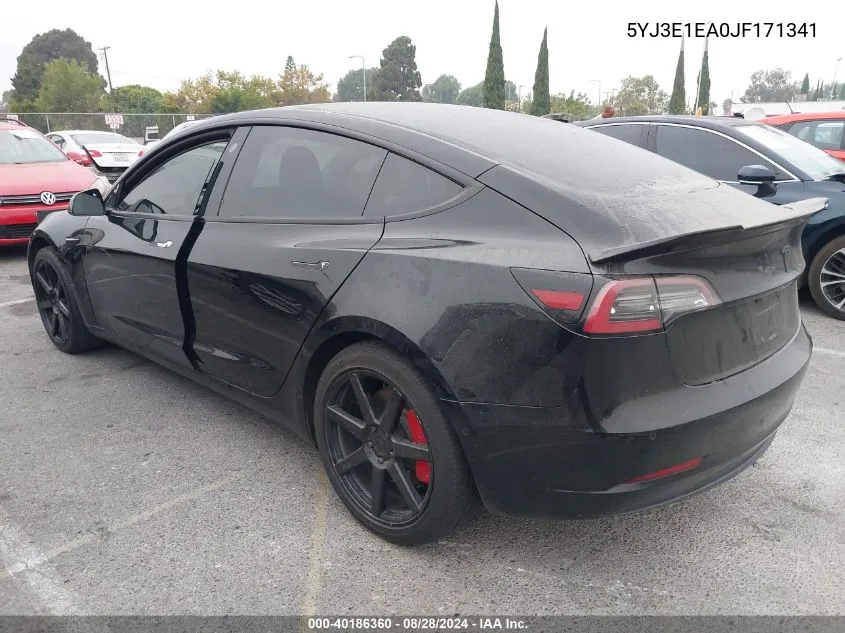 5YJ3E1EA0JF171341 2018 Tesla Model 3 Long Range/Mid Range