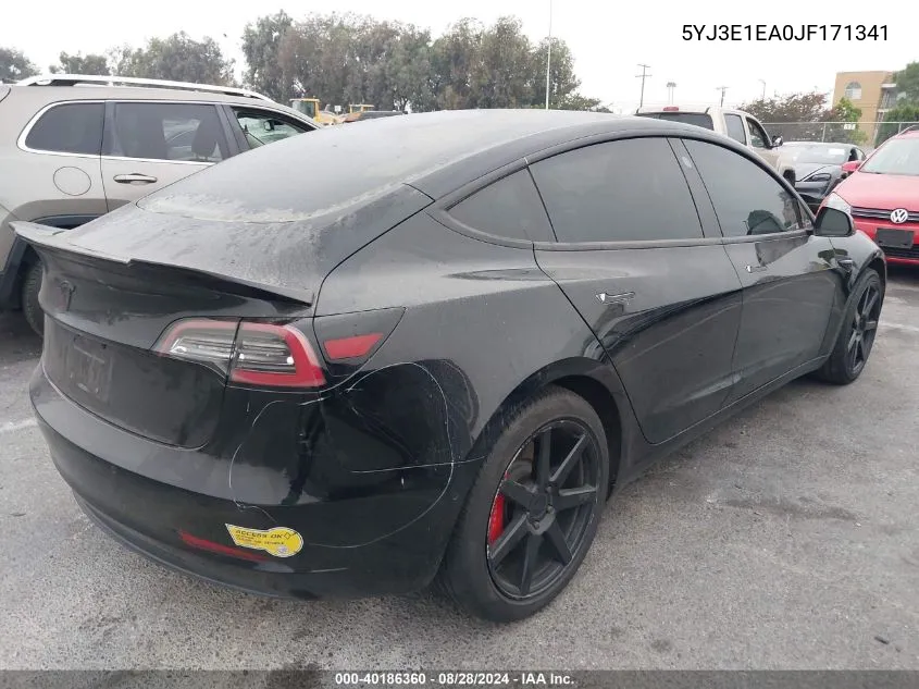 5YJ3E1EA0JF171341 2018 Tesla Model 3 Long Range/Mid Range