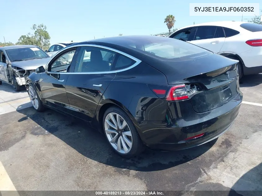 5YJ3E1EA9JF060352 2018 Tesla Model 3 Long Range/Mid Range