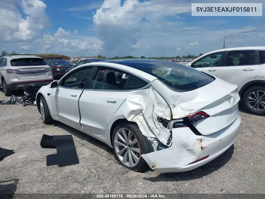 5YJ3E1EAXJF015811 2018 Tesla Model 3 Long Range/Mid Range