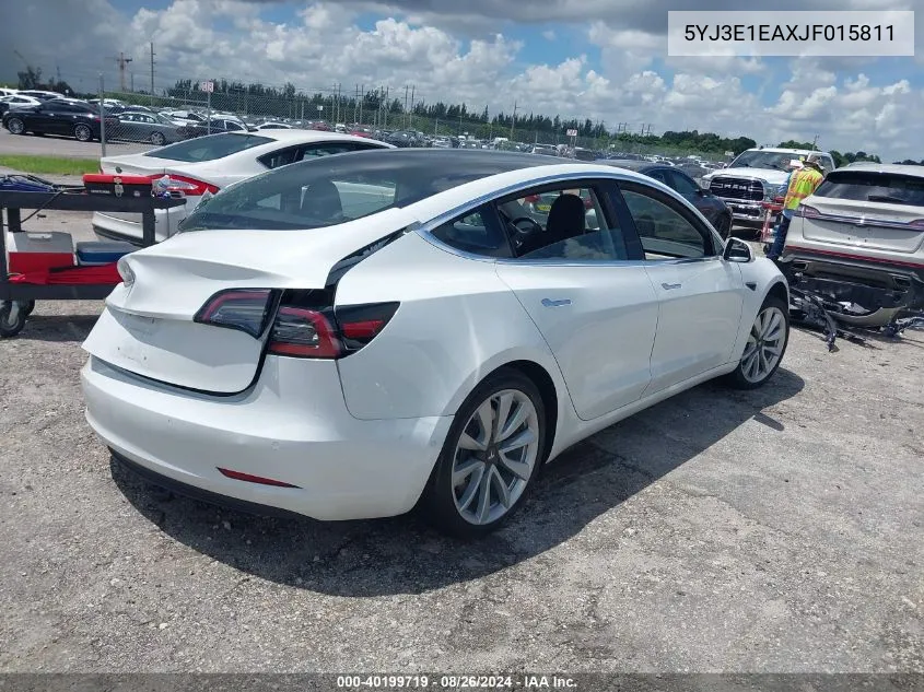 5YJ3E1EAXJF015811 2018 Tesla Model 3 Long Range/Mid Range