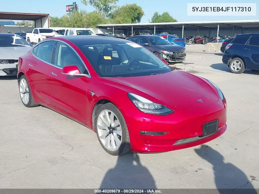 5YJ3E1EB4JF117310 2018 Tesla Model 3 Long Range/Performance