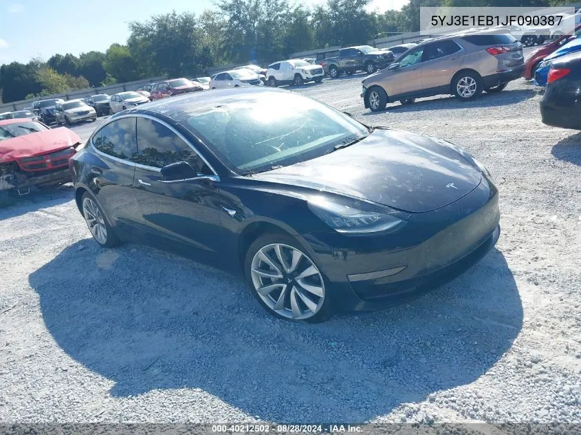 5YJ3E1EB1JF090387 2018 Tesla Model 3 Long Range/Performance