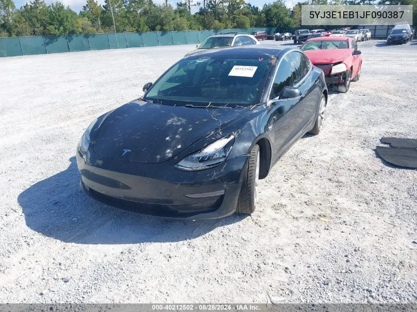 5YJ3E1EB1JF090387 2018 Tesla Model 3 Long Range/Performance