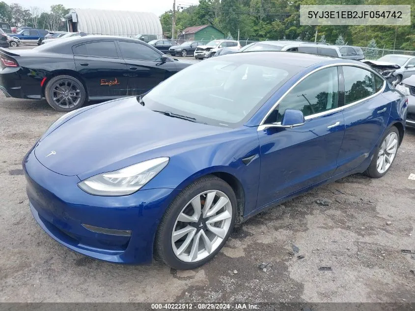 5YJ3E1EB2JF054742 2018 Tesla Model 3 Long Range/Performance