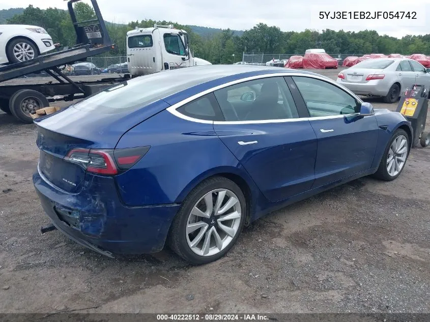 5YJ3E1EB2JF054742 2018 Tesla Model 3 Long Range/Performance