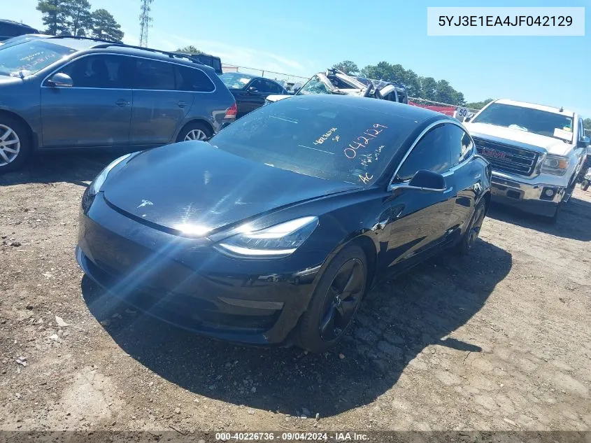 5YJ3E1EA4JF042129 2018 Tesla Model 3 Long Range/Mid Range