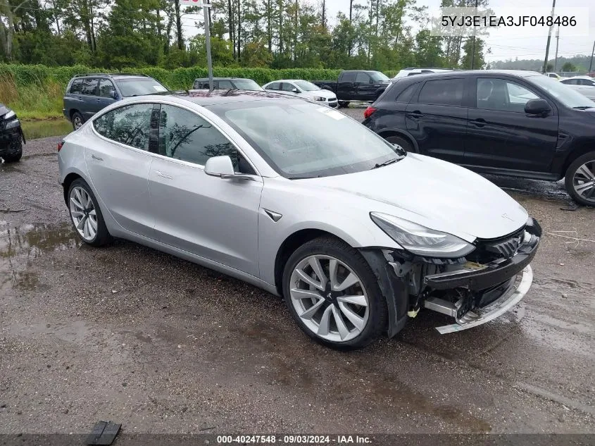 2018 Tesla Model 3 Long Range/Mid Range VIN: 5YJ3E1EA3JF048486 Lot: 40247548