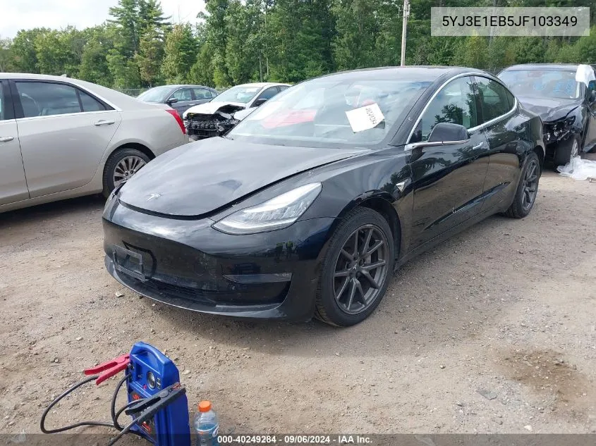 2018 Tesla Model 3 Long Range/Performance VIN: 5YJ3E1EB5JF103349 Lot: 40249284