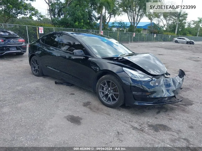 5YJ3E1EA0JF123399 2018 Tesla Model 3 Long Range/Mid Range