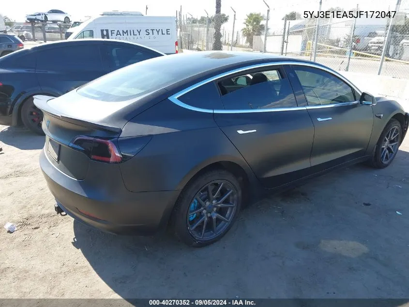 2018 Tesla Model 3 Long Range/Mid Range VIN: 5YJ3E1EA5JF172047 Lot: 40270352