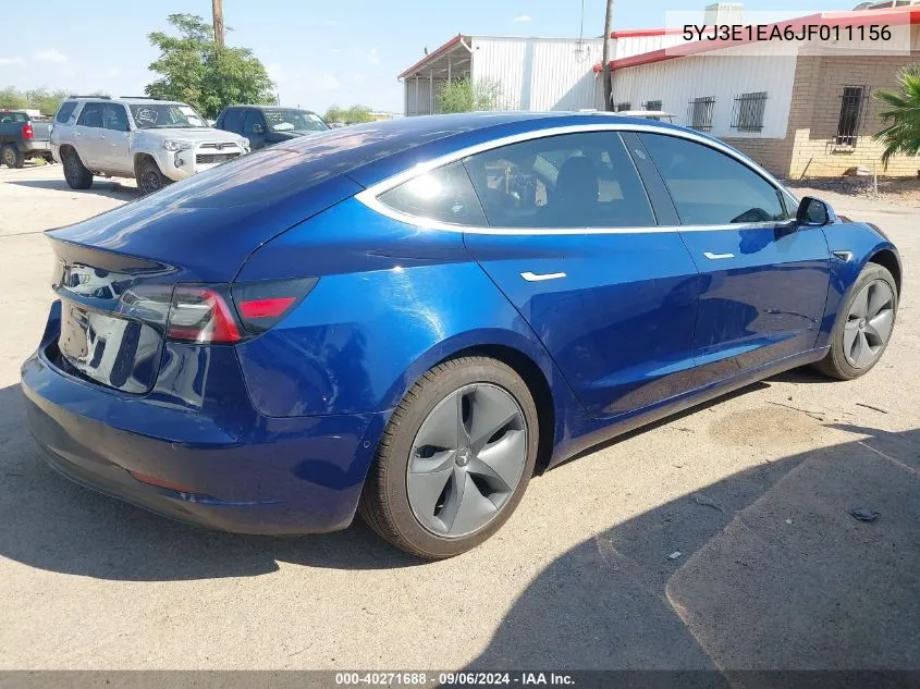 2018 Tesla Model 3 Long Range/Mid Range VIN: 5YJ3E1EA6JF011156 Lot: 40271688