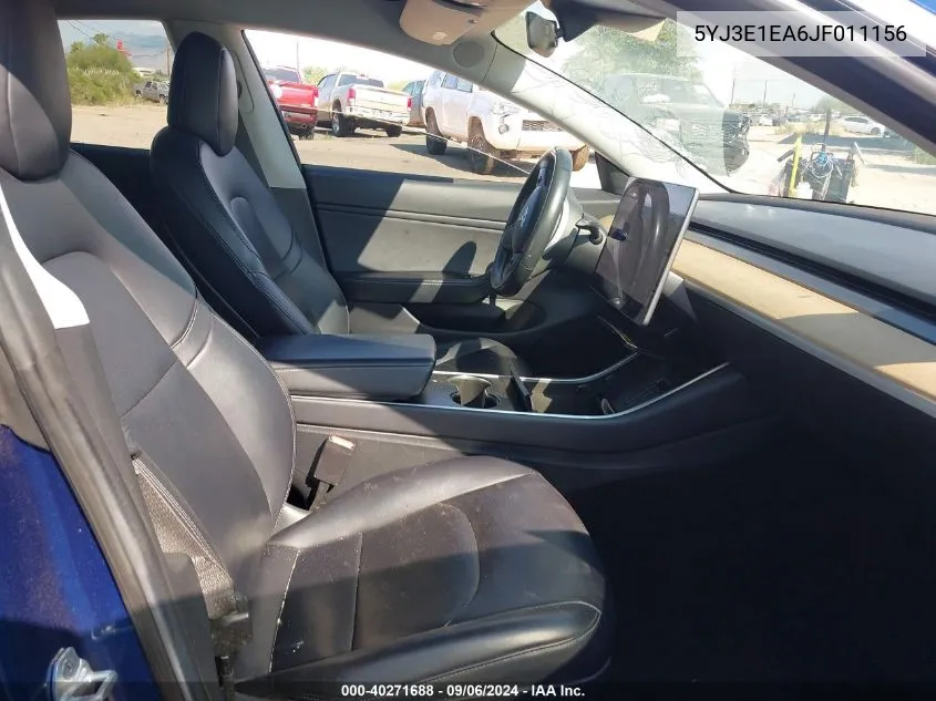 5YJ3E1EA6JF011156 2018 Tesla Model 3 Long Range/Mid Range