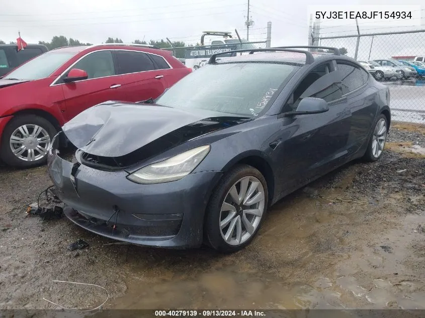 5YJ3E1EA8JF154934 2018 Tesla Model 3