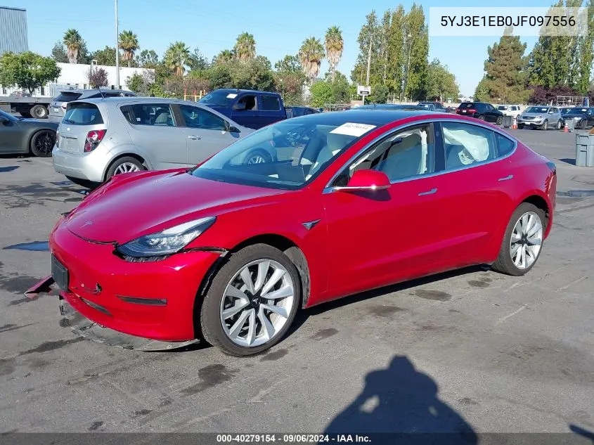 2018 Tesla Model 3 Long Range/Performance VIN: 5YJ3E1EB0JF097556 Lot: 40279154