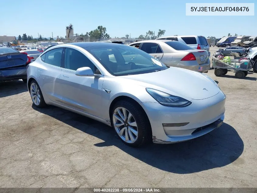 5YJ3E1EA0JF048476 2018 Tesla Model 3 Long Range/Mid Range