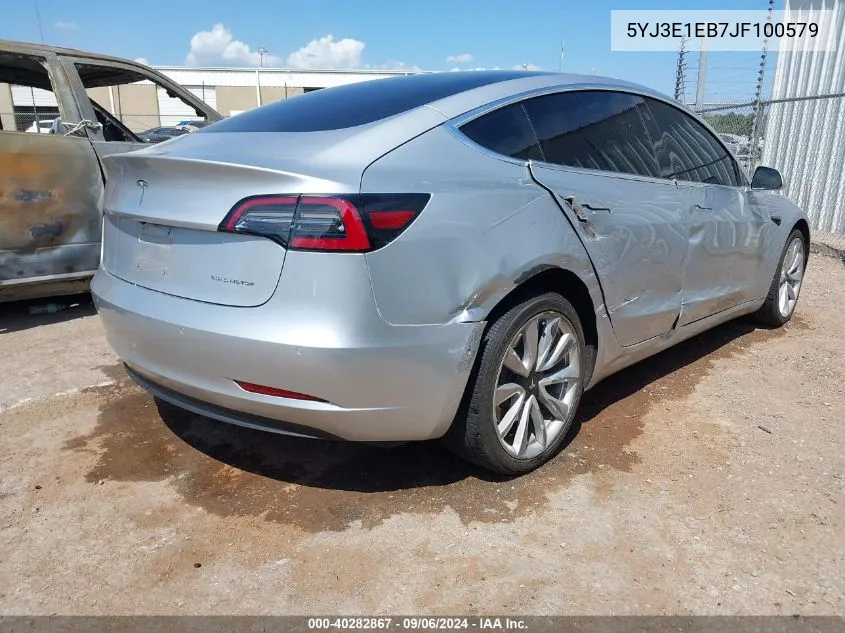 5YJ3E1EB7JF100579 2018 Tesla Model 3 Long Range/Performance