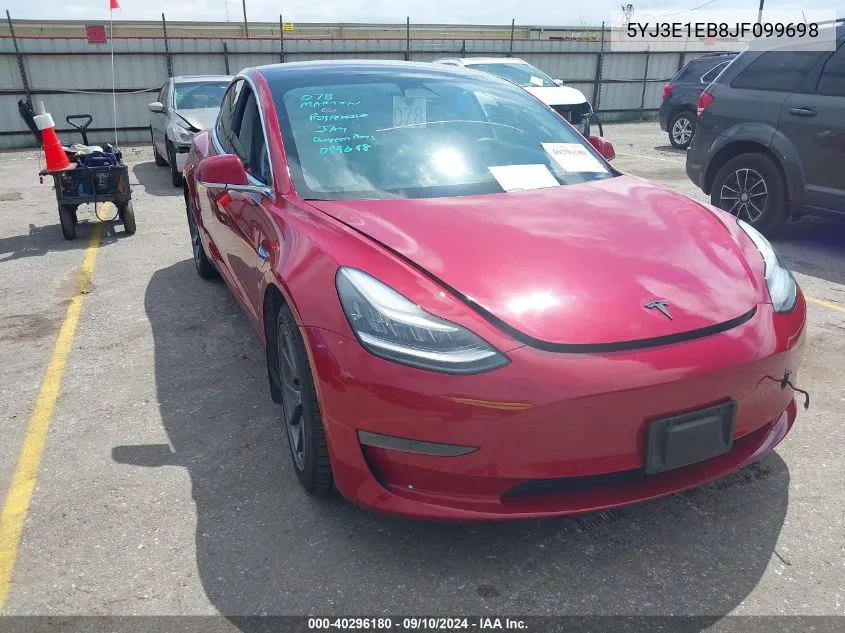 5YJ3E1EB8JF099698 2018 Tesla Model 3