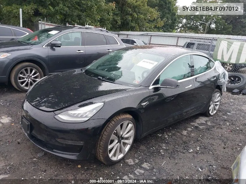 5YJ3E1EB4JF097012 2018 Tesla Model 3 Long Range/Performance