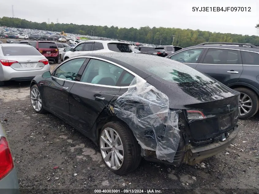 5YJ3E1EB4JF097012 2018 Tesla Model 3 Long Range/Performance