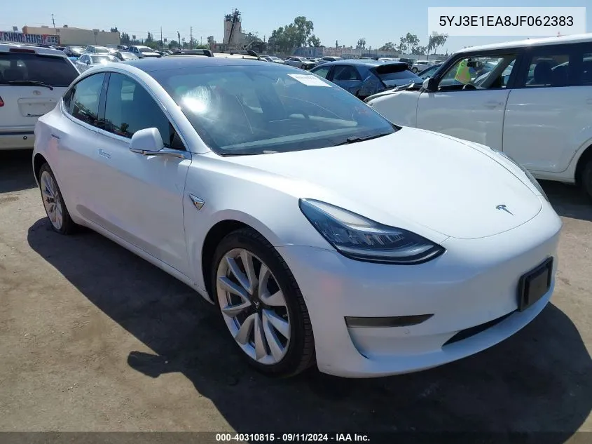 5YJ3E1EA8JF062383 2018 Tesla Model 3 Long Range/Mid Range