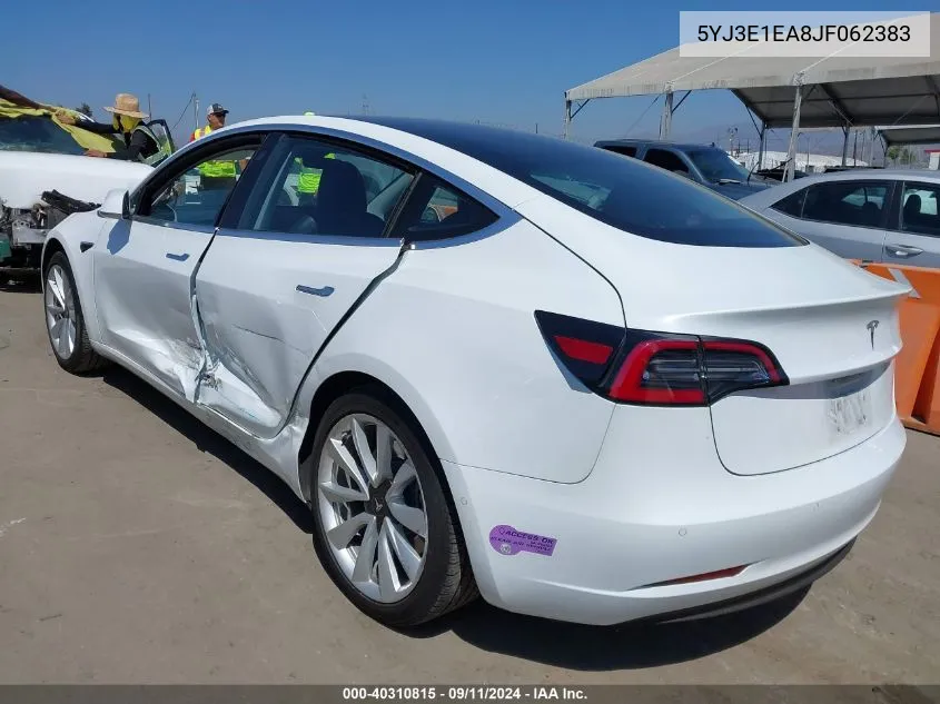 5YJ3E1EA8JF062383 2018 Tesla Model 3 Long Range/Mid Range