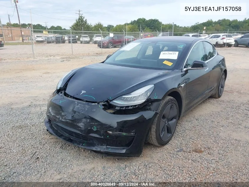 2018 Tesla Model 3 Long Range/Mid Range VIN: 5YJ3E1EA1JF157058 Lot: 40320849