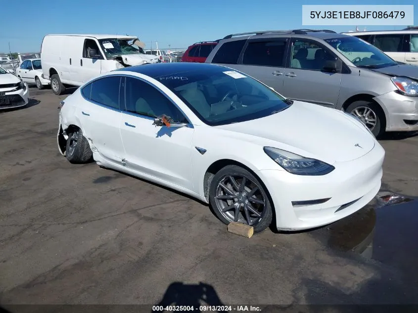 5YJ3E1EB8JF086479 2018 Tesla Model 3 Long Range/Performance