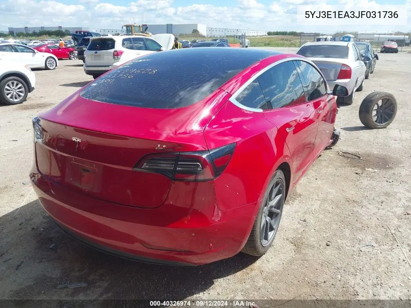 5YJ3E1EA3JF031736 2018 Tesla Model 3