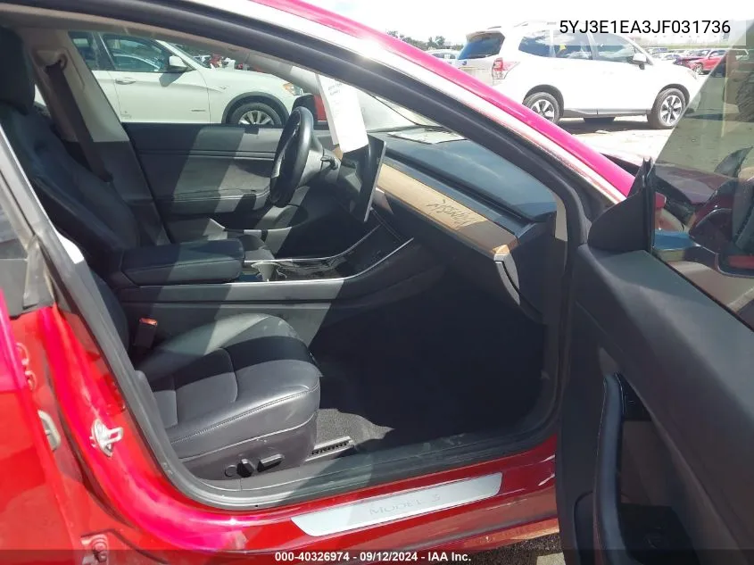 5YJ3E1EA3JF031736 2018 Tesla Model 3