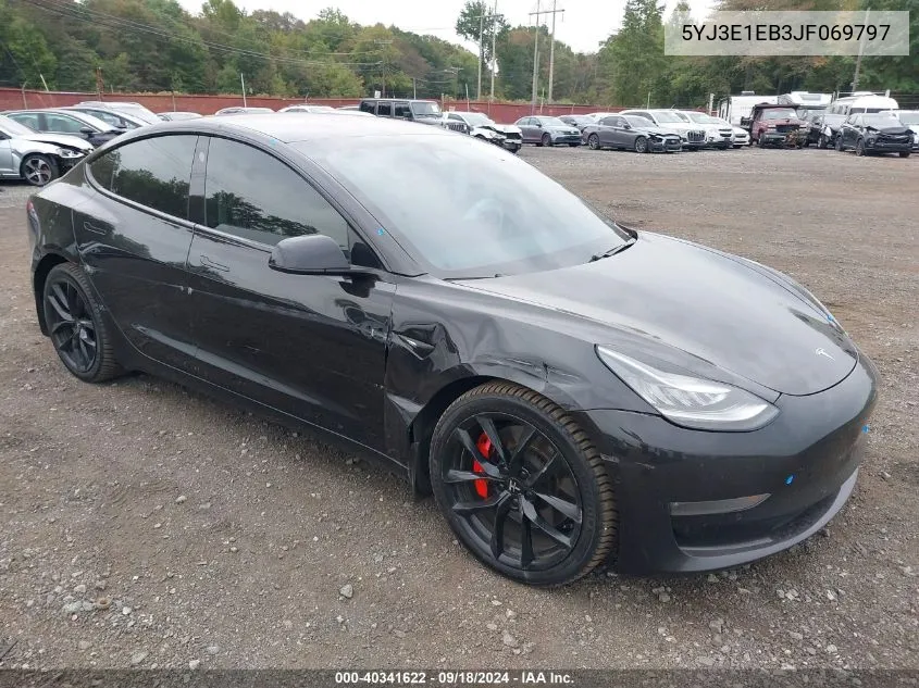 5YJ3E1EB3JF069797 2018 Tesla Model 3 Long Range/Performance