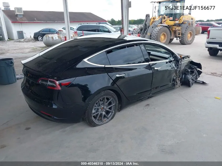 2018 Tesla Model 3 VIN: 5YJ3E1EA2JF156677 Lot: 40346310