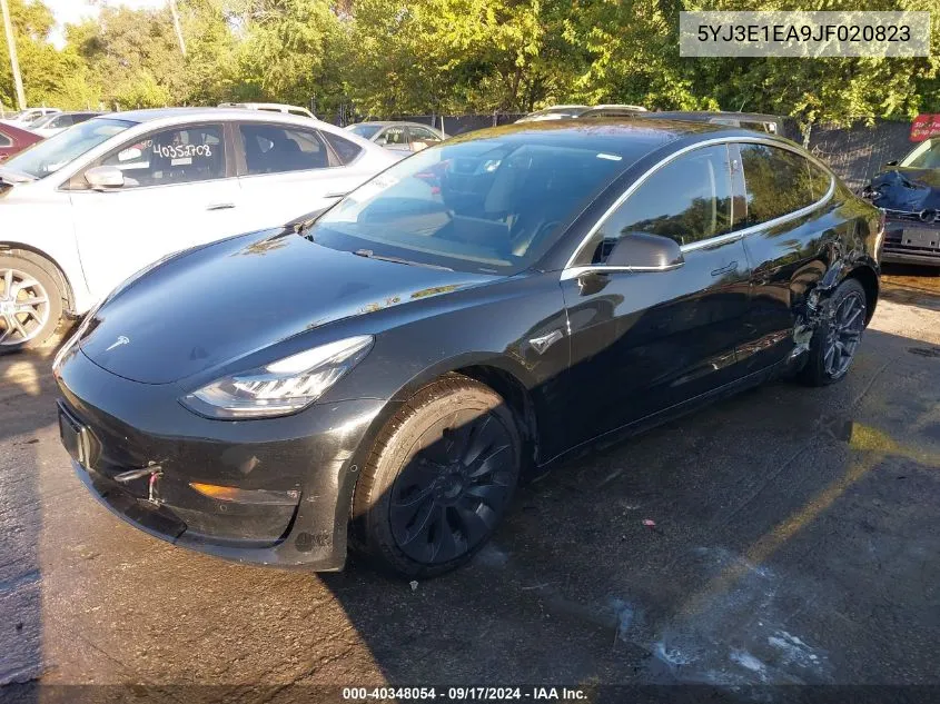 2018 Tesla Model 3 Long Range/Mid Range VIN: 5YJ3E1EA9JF020823 Lot: 40348054