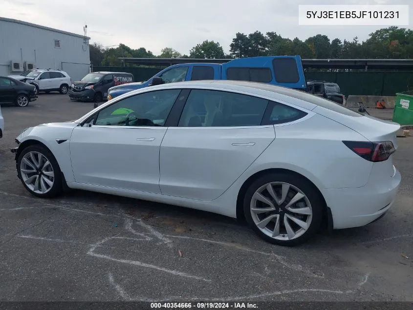 5YJ3E1EB5JF101231 2018 Tesla Model 3 Long Range/Performance