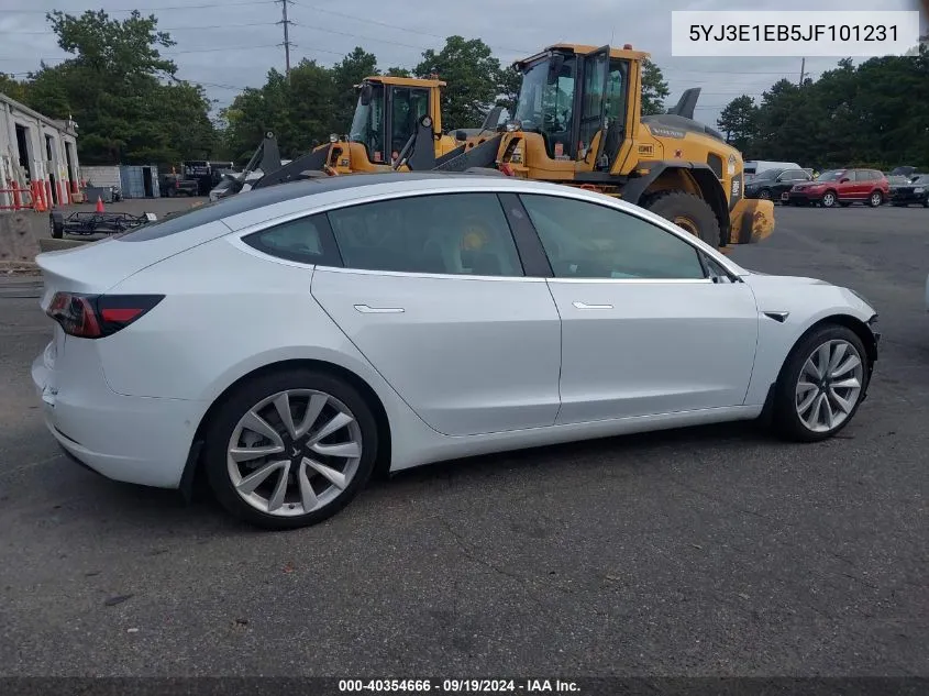 5YJ3E1EB5JF101231 2018 Tesla Model 3 Long Range/Performance