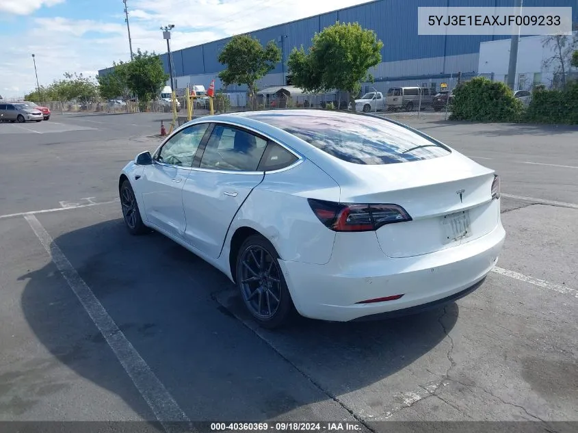 5YJ3E1EAXJF009233 2018 Tesla Model 3 Long Range/Mid Range