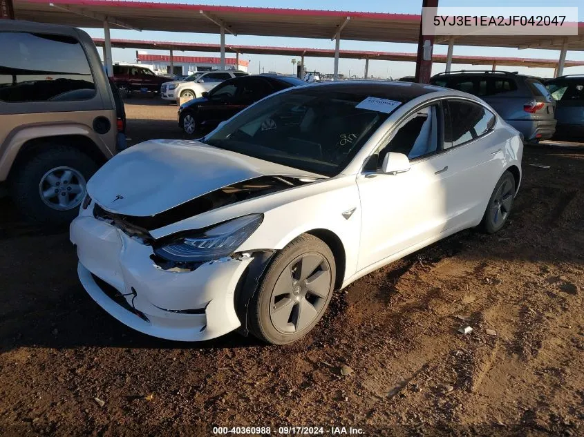 2018 Tesla Model 3 Long Range/Mid Range VIN: 5YJ3E1EA2JF042047 Lot: 40360988