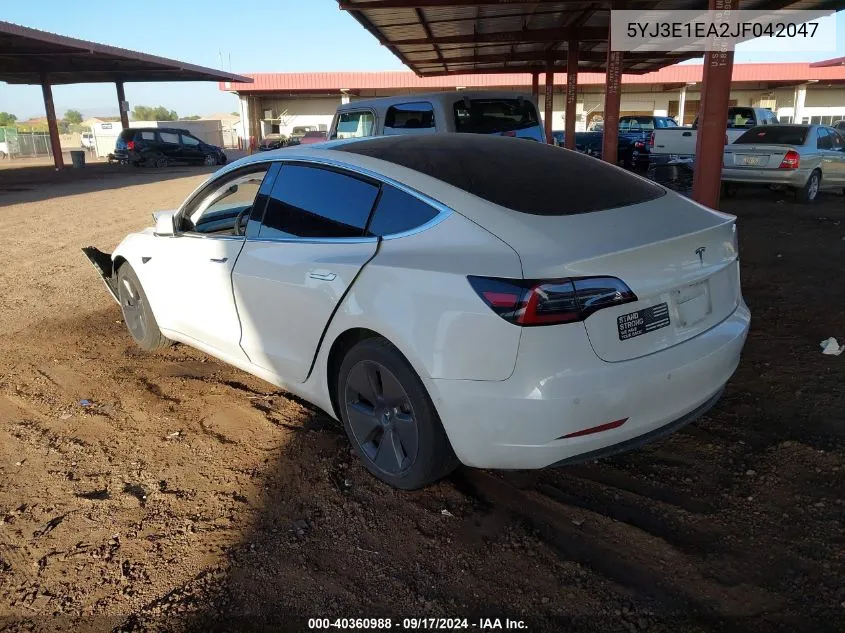 2018 Tesla Model 3 Long Range/Mid Range VIN: 5YJ3E1EA2JF042047 Lot: 40360988