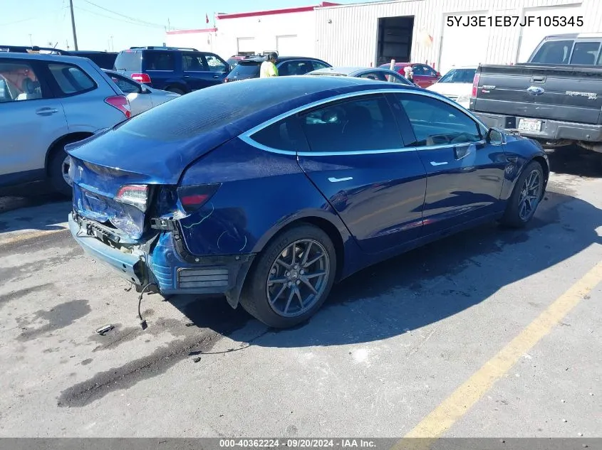 5YJ3E1EB7JF105345 2018 Tesla Model 3 Long Range/Performance