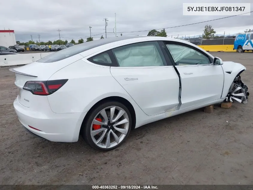 5YJ3E1EBXJF081347 2018 Tesla Model 3